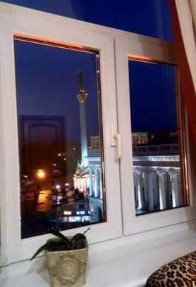 Lypky Apartment | Independence Square · Khreschatyk. View on Independence Sq. fountains