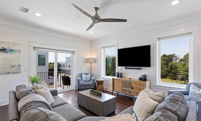 West Panama City Beach House | Inlet Beach Retreat | Golf Cart, Bikes + Pool
