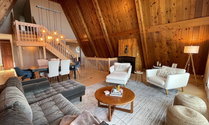 Bristol Hills House | Inspiring A-FRAME with Majestic Panoramic Finger Lakes Views and inground pool!
