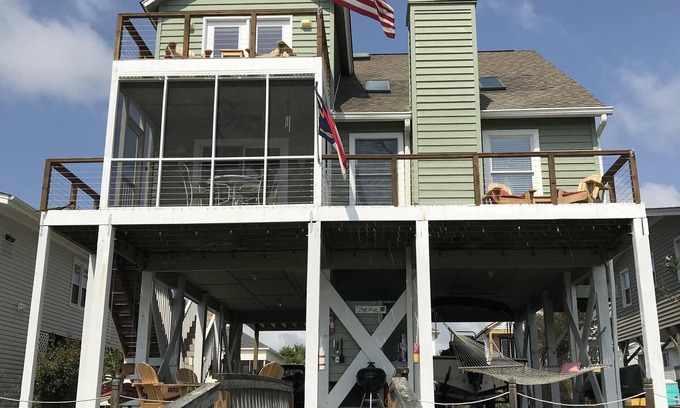 Sunset Beach House | Island Home-On Canal-Near Beach Access