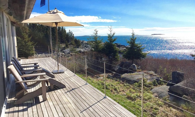 Minturn House | Isle au Haut. Rare find. Modern Home with Atlantic Ocean View. 3 bedrooms.