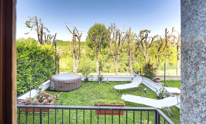 Bardolino Apartment | Villa Santa Maria - Giardino privato - vista fiume
