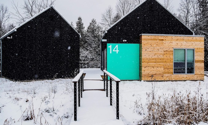 Acme Cabin | KOTI 14 (Three Bedroom) Traverse City's Scandinavian Cabins, vacation home on TART & mins to Travers