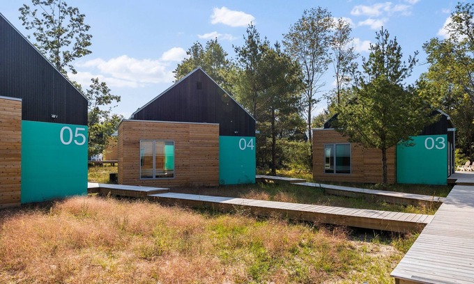 Acme House | KOTI 4 (Two Bedroom) Traverse City's Scandinavian Cabins, vacation home on TART & mins to Traverse C