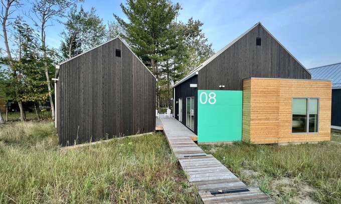 Acme House | KOTI 8 (Three Bedroom) Traverse City's Scandinavian Cabins, vacation home on TART & mins to Traverse