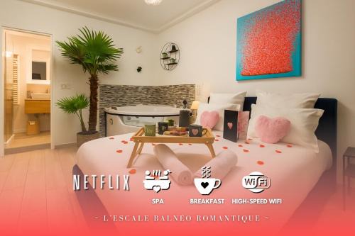Les Stades Apartment | L'Escale Balnéo'Romantique - Loveroom - Jacuzzi & Petit déjeuner