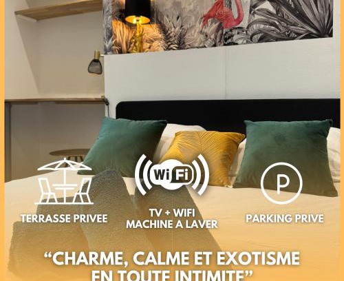 Moulins Apartment | L'Oiseau du paradis, entre gare et centre ville, rez-de-chaussée, avec terrasse et parking privé