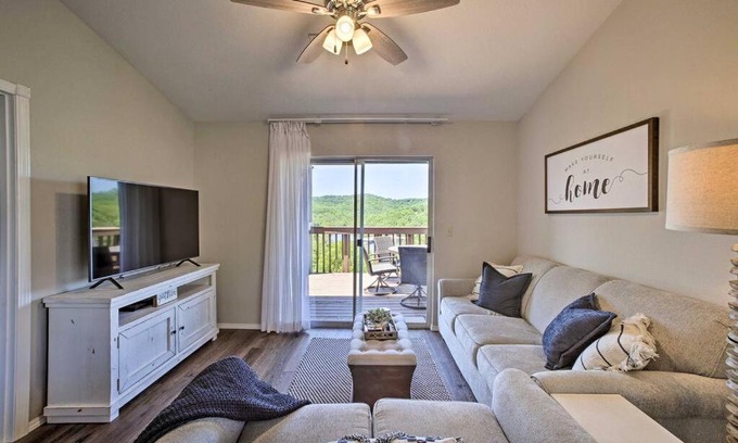 Indian Point Apartment | Lake and Ozark Mountain Views, 3 Min to SDC!
