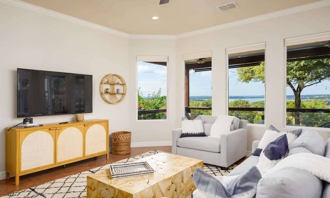 Fischer House | Lake Views | Fire Pit | Patio | Pet-Friendly!