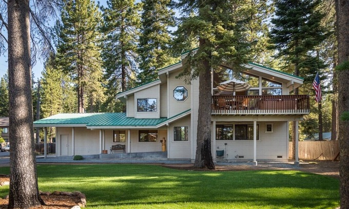 Tahoe Vista House | Lake Views, Hot Tub, Across from Beach, Garage "Sandy Shores Villa"