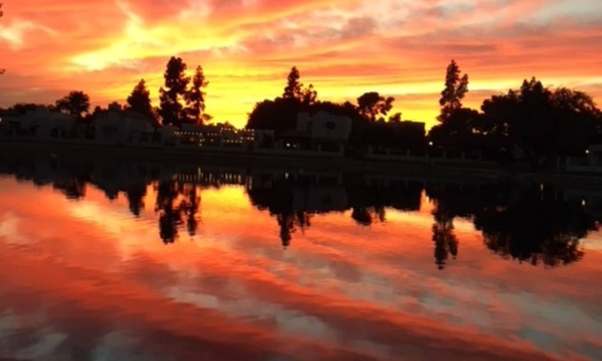 Desert Shores Condo | LAKEFRONT-BEAUTIFUL, PEACEFUL VIEWS-HEATED POOl & JACUZZI