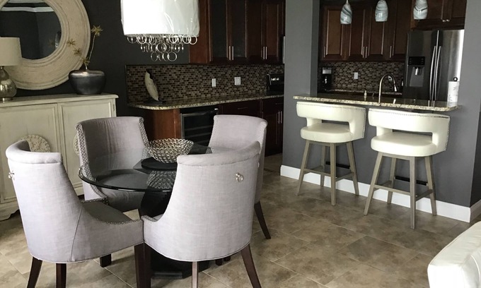 Geneva-on-the-Lake House | Lakefront condo -2BR/2Bath Sleeps 4 Private beach and lake front balcony