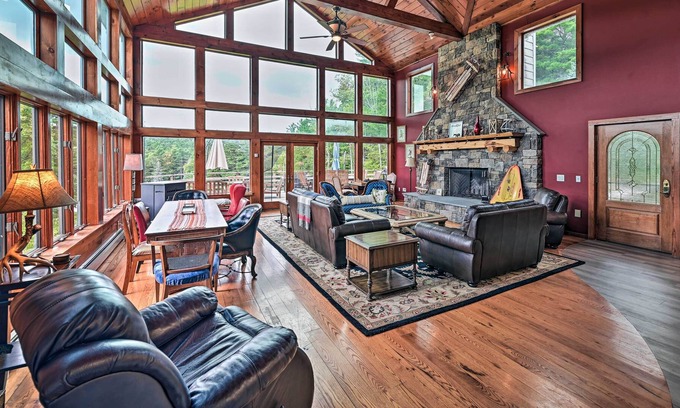 Oneonta House | Lakefront Oneonta Estate w/ Fire Pit + Deck!