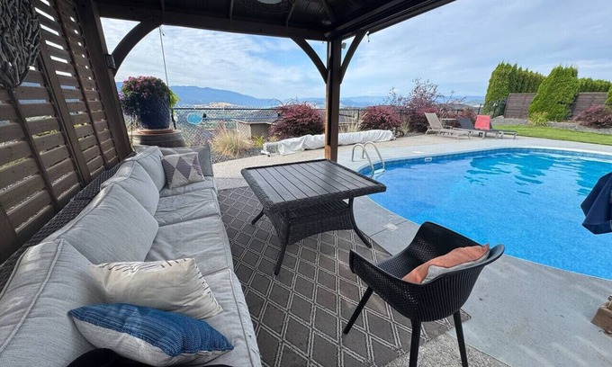 Foothills House | Lakeview Getaway with Hot Tub + Pool near Silver Star