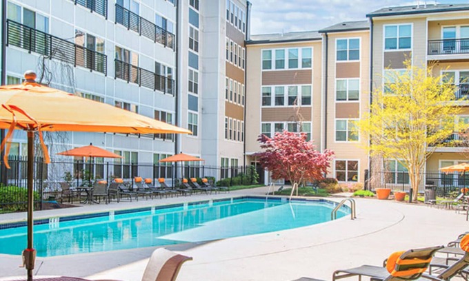Chillum Apartment | Landing | Beautiful 1BD, Courtyard, Gym