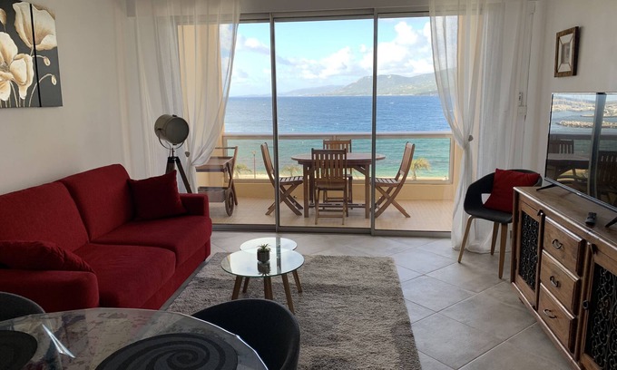 Propriano Apartment | Large apartment. 4-5 pers, direct beach access, air-conditioning, panoramic sea view, parking