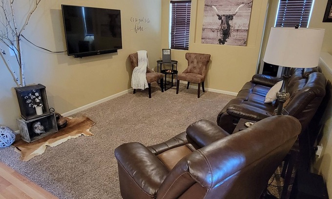 Cheyenne House | Large Cheyenne Home ~ Perfect Entertaining Space ~ Family Room + Patio