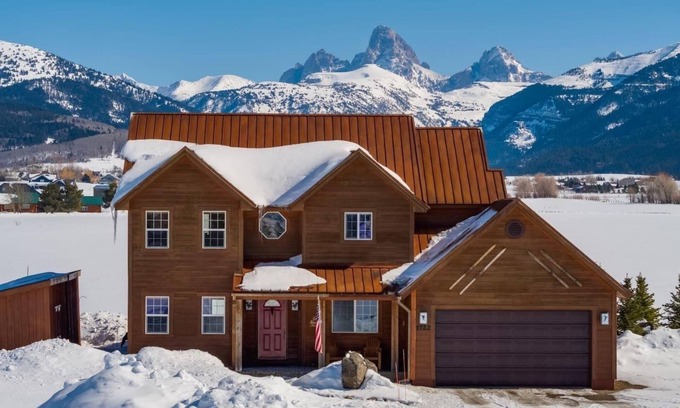 Driggs House | Large Family home with full Teton views and hot tub