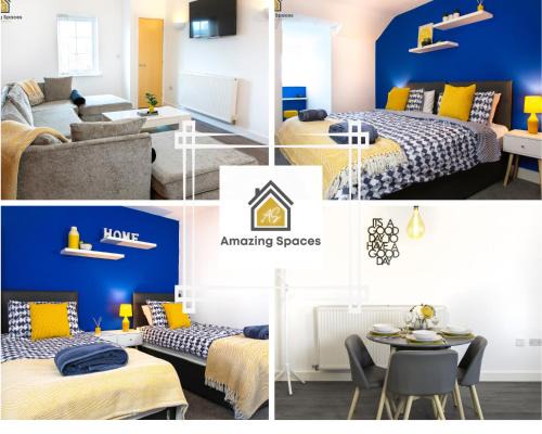 Warrington Apartment | LARGE UNIQUE 2 BEDROOM DUPLEX APARTMENT WITH PRIVATE PARKING & FREE WIFI - VAT QUALIFYING BY AMAZING SPACES RELOCATIONS Ltd