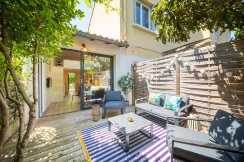 Hopitaux-Facultes Apartment | Le Cocon - Private garden terrace with parking