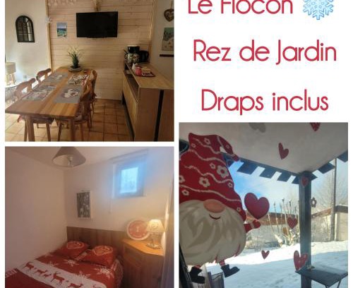 Les Rousses Apartment | Le Flocon des Rousses , Joli petit Cocon en Rez de Jardin, Draps inclus