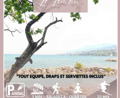 Amphion-les-Bains Apartment | LE LEMAN - 5 min à pieds du lac, des plages, des parcs