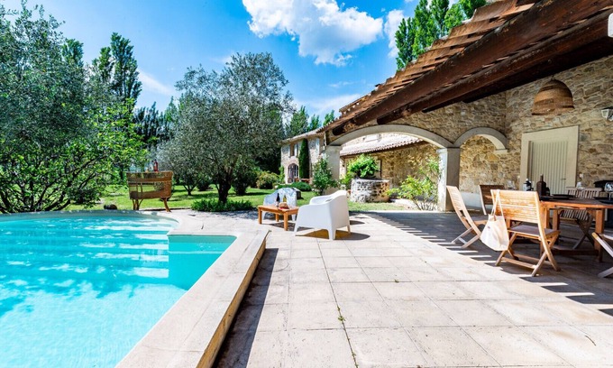 Uchaux House | Le Mas de Massillan, heated swimming pool, petanque court, Uchaux