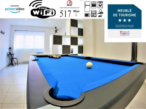 Faubourg Apartment | Le Salsero T4 de 93m2 en centre avec billard clim Prime vidéo Wifi fibre