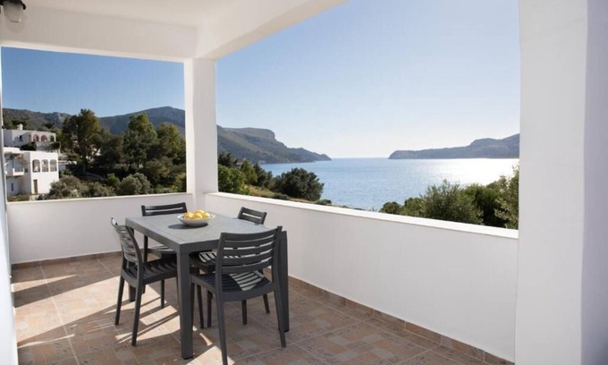 Leros Apartment | LEROS HOUSES SEA VIEW 2 bedrooms apartment w/1 double & 1 single bed, sofa bed
