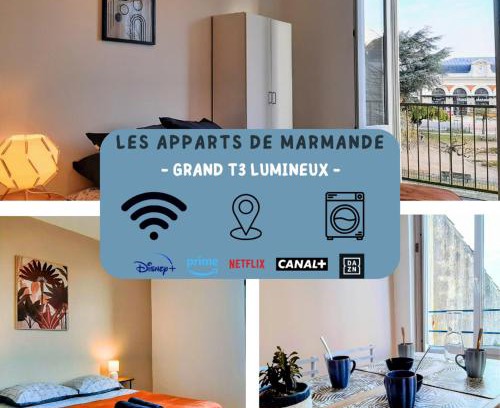 Marmande Apartment | Les Apparts de Marmande - Grand T3 Lumineux
