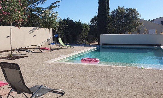 Saumane-de-Vaucluse House | "Les bergeries de saumane" Gite les oliviers, air-conditioned communal heated swimming pool