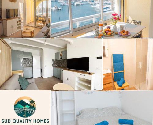 Port Leucate Apartment | Les Terrasses du Port - VUE Port - Wifi - Parking - Clim