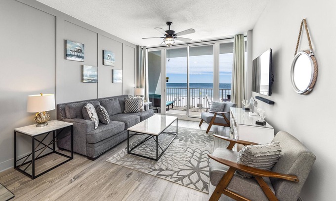 Gulf Shores Condo | Lighthouse 308 - Beachfront with views!