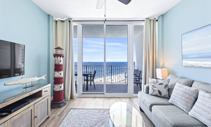 Gulf Shores Condo | Lighthouse 902 - Beachfront with views!