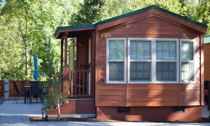 Christopher Creek Cabin | Like new one bedroom, one bath cabin overlooking Christopher Creek