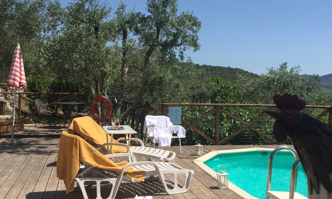 Lecchi in Chianti House | Lodge Ricavo con piscina panoramica