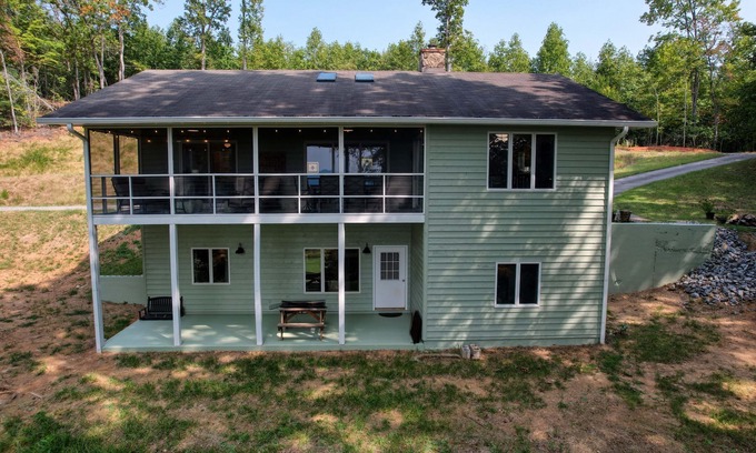 Hayesville House | Longview - Woodburninng Fireplace - Outdoor firepit