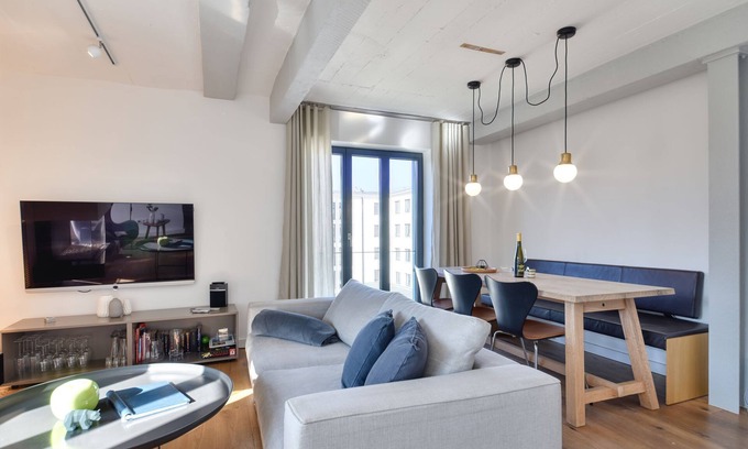 Prora Apartment | Lotsenloft 16 in Prora Düne 7 with its own sauna, fireplace and roof terrace