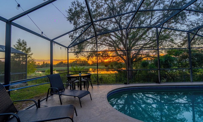 Haines City House | LOVELY 3 BDR Home @ ORLANDO with Heated POOL/LAKE view/Golf Course!