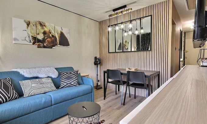 Plagne Centre Apartment | Lovely renovated studio for 4, ski-in/ski-out, balcony, equipped kitchen, non-smoking
