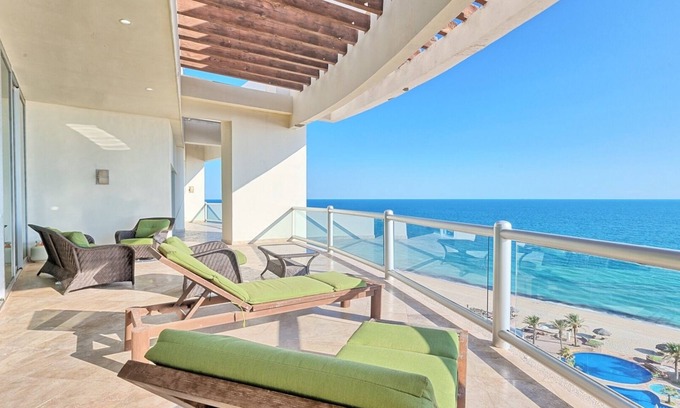 Puerto Penasco Apartment | Luna Blanca 1201 – Beachfront Bliss Above the Waves