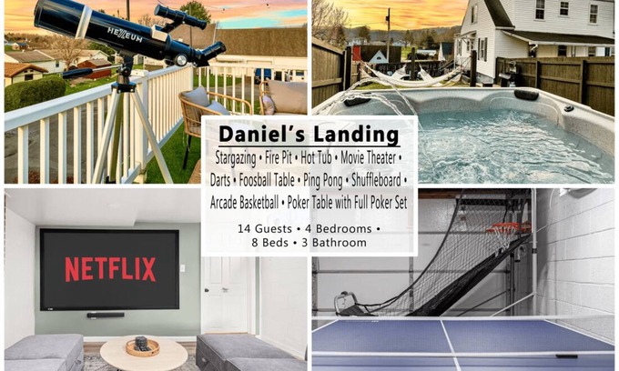 Summersville House | Lux 4br 3ba, hot tub, stargazing, HUGE gameroom, 10 min to Summersville Lake
