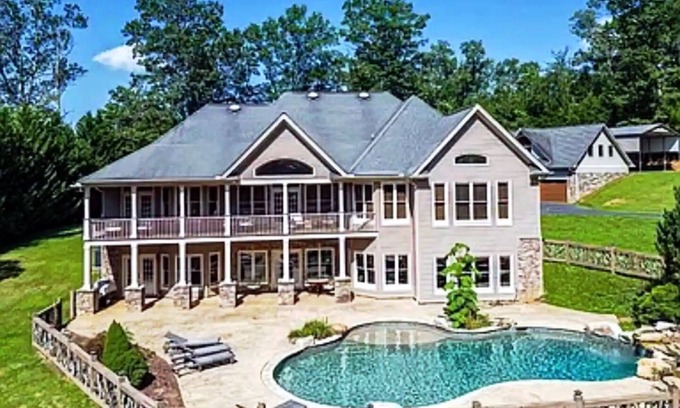 Blue Ridge House | LUX POOL home, SAUNA, 14, fully paved access