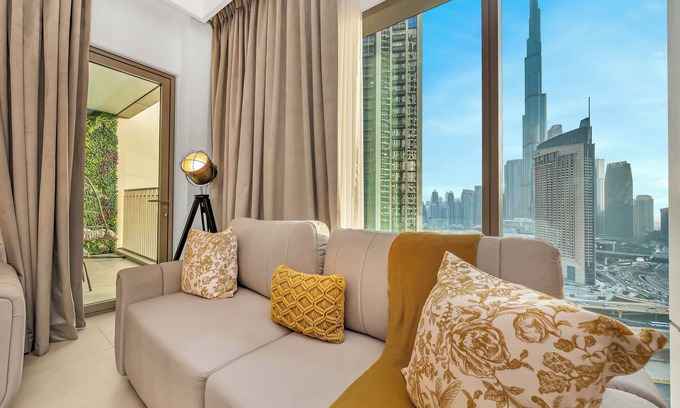 Bur Dubai Apartment | Luxe 2BR with Full Burj Khalifa View, Fountain Views Dubai Mall Access near DIFC