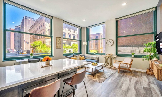 Gateway District Apartment | Luxe Flat w/Heated Pool & Sauna Gym Heart of DT