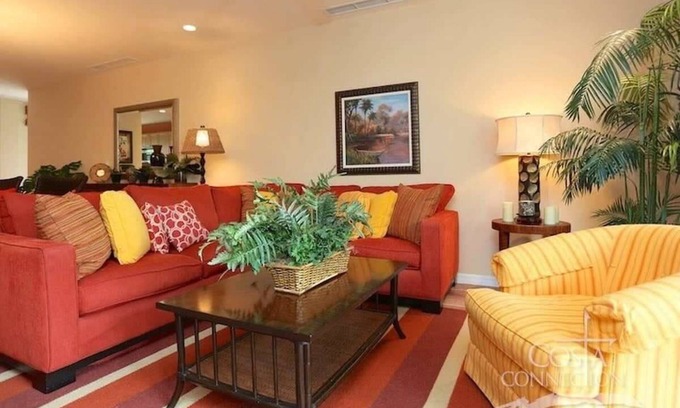 Coco Condo | Luxe! Impressively designed 2nd-floor unit in Coco done in red and orange hues