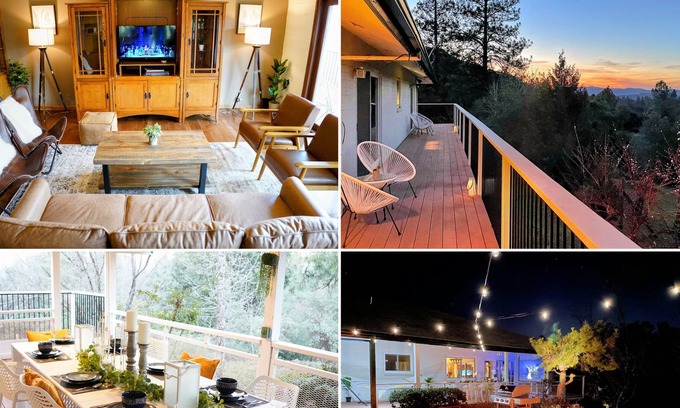 Oakhurst Villa | 💎❤️Luxe Yosemite 3000 sqft retreat 3B3B near Bass Lake with Sierra Mountain View