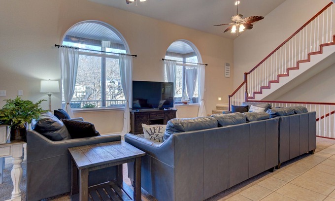 Lake Ozark House | Luxurious Lakefront Home with Dock & Boat slips, On a Deep water, No wake cove.