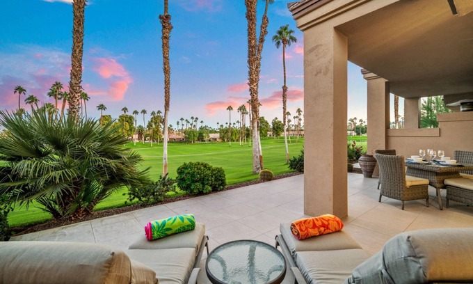 Palm Desert Condo | Luxurious Oasis with Fairway & Mountain Views | Pool and Spa Access | Resort Amenities