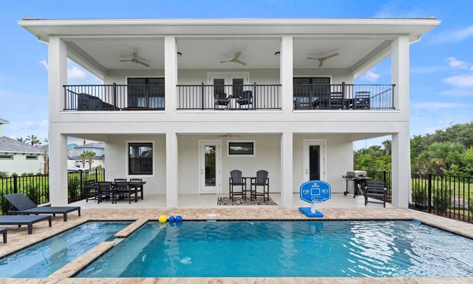 Palm Coast House | Luxury 6BR Pool Home w/Game Room, Ocean Views & Resort Amenities